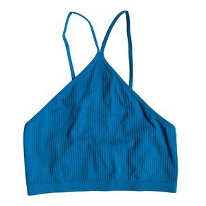 NWT - ANWND Rib Pointed Halter Tank (Lake Blue) - Size M/L